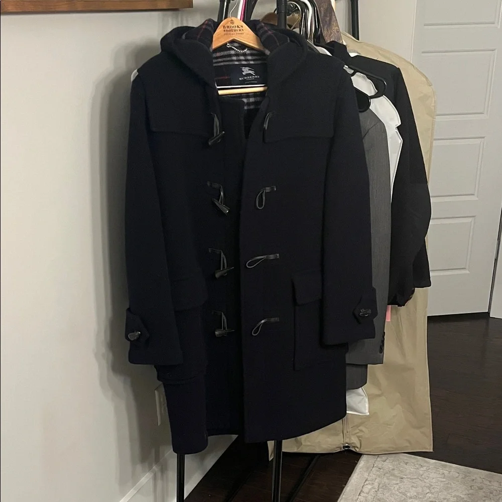Burberry Navy Toggle Trench Coat - Picture 1 of 8